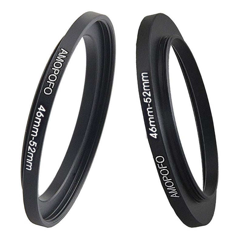 Amopofo 46mm to 52mm Metal Step Up Ring Adapter for Canon,for Nikon,NEX,FX,Camera Lenses & UV,ND,CPL Camera Filters, Made from CNC Machined Space Aluminum with Matte Black Electroplated Finish, Ultra-Slim - Image 2
